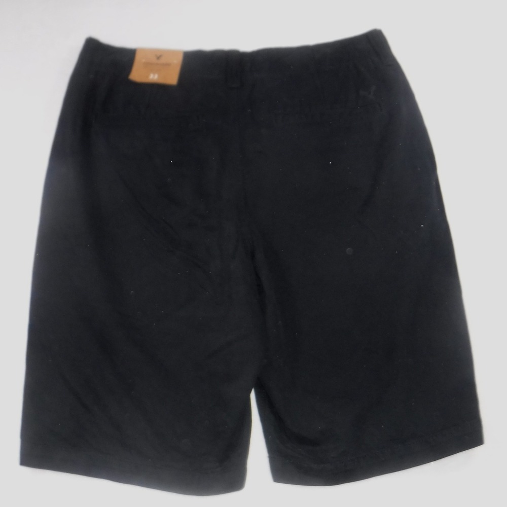 American Eagle Outfitters Longboard Shorts‎ Mens 33 Black Cotton Chino Logo NWT - Picture 2 of 8